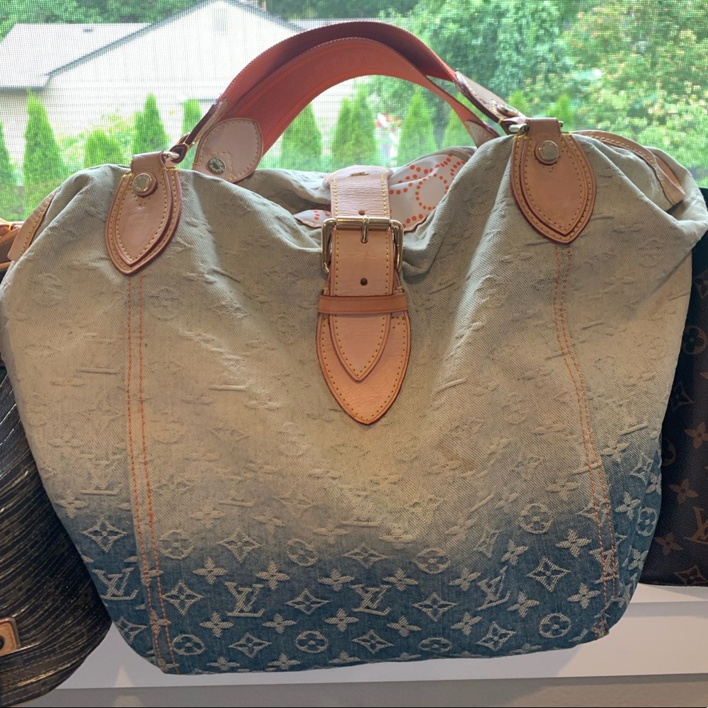 LV denim bag.